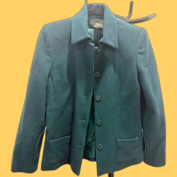 Harve Benard by‎ Benard Holtzman Vintage Teal Button-Down Coat / Blazer - Picture 2 of 5